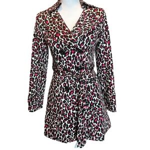 Forever 21 Leopard Print Double-Breasted Coat